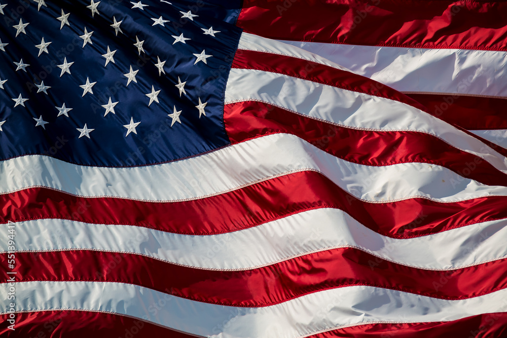 Obraz premium Waving US Flag