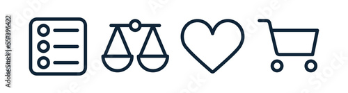 Set of ui icons for internet shop. Vector illustration