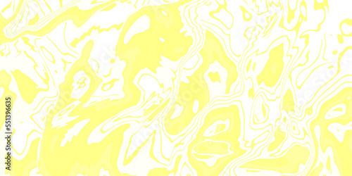 Abstract white yellow colors liquid graphic texture background.