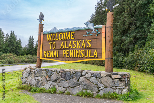 Welcome to Alaska's Kenai Peninsula sign photo