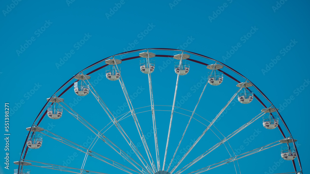 Giant ferris wheel erected in Valletta city on Malta for christmas festivities.