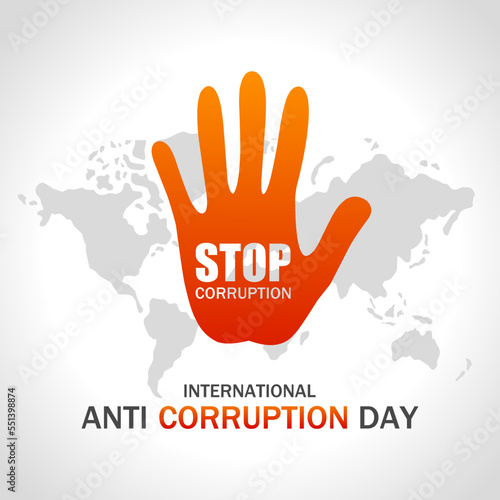 International anti corruption day vector. Suitable for Poster, Banners, campaign and greeting card. 
