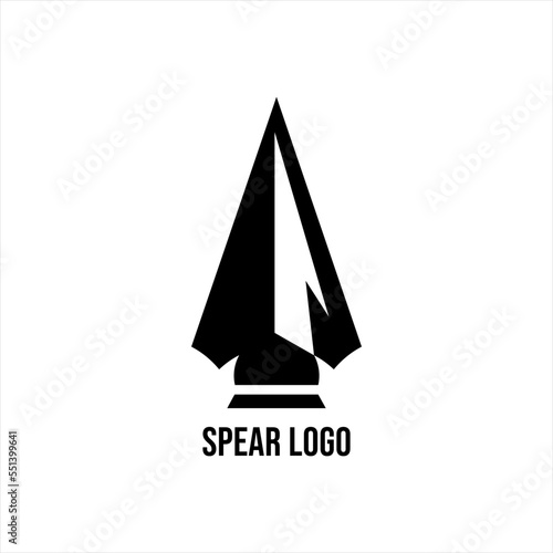 Unique simple modern spear logo design.