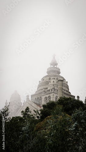 Cathedral in fog