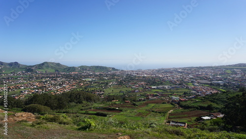 The view from Mesa Monta hiking trail in Tenerife, Canary Islands, Spain 
