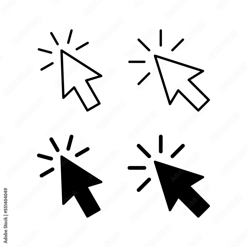 Click icon vector for web and mobile app. pointer arrow sign and symbol. cursor icon Click icon vector for web and mobile app. pointer arrow sign and symbol. cursor icon