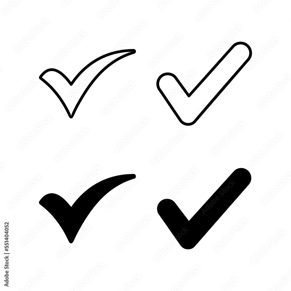 Check mark icon vector for web and mobile app. Tick mark sign and symbol Check mark icon vector for web and mobile app. Tick mark sign and symbol
