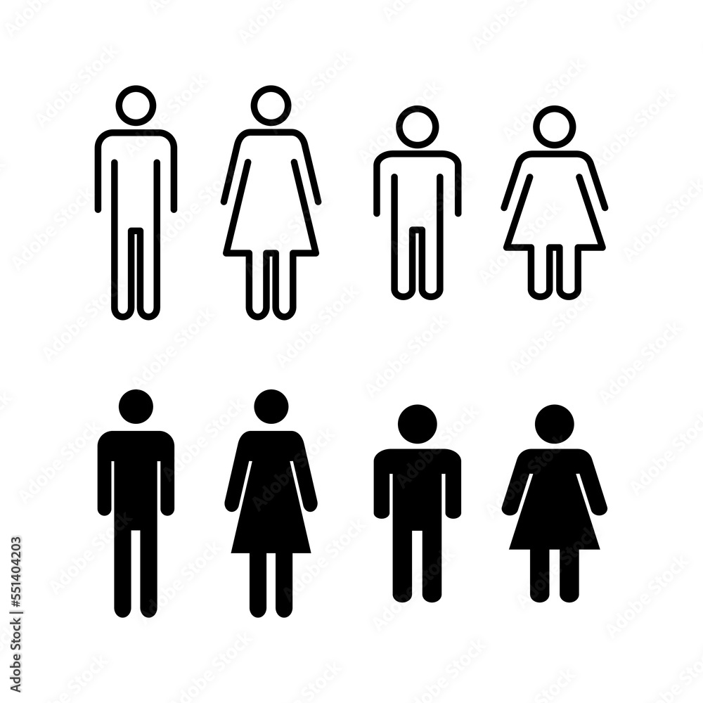 Man and woman icon vector for web and mobile app. male and female sign and symbol. Girls and boys Man and woman icon vector for web and mobile app. male and female sign and symbol. Girls and boys