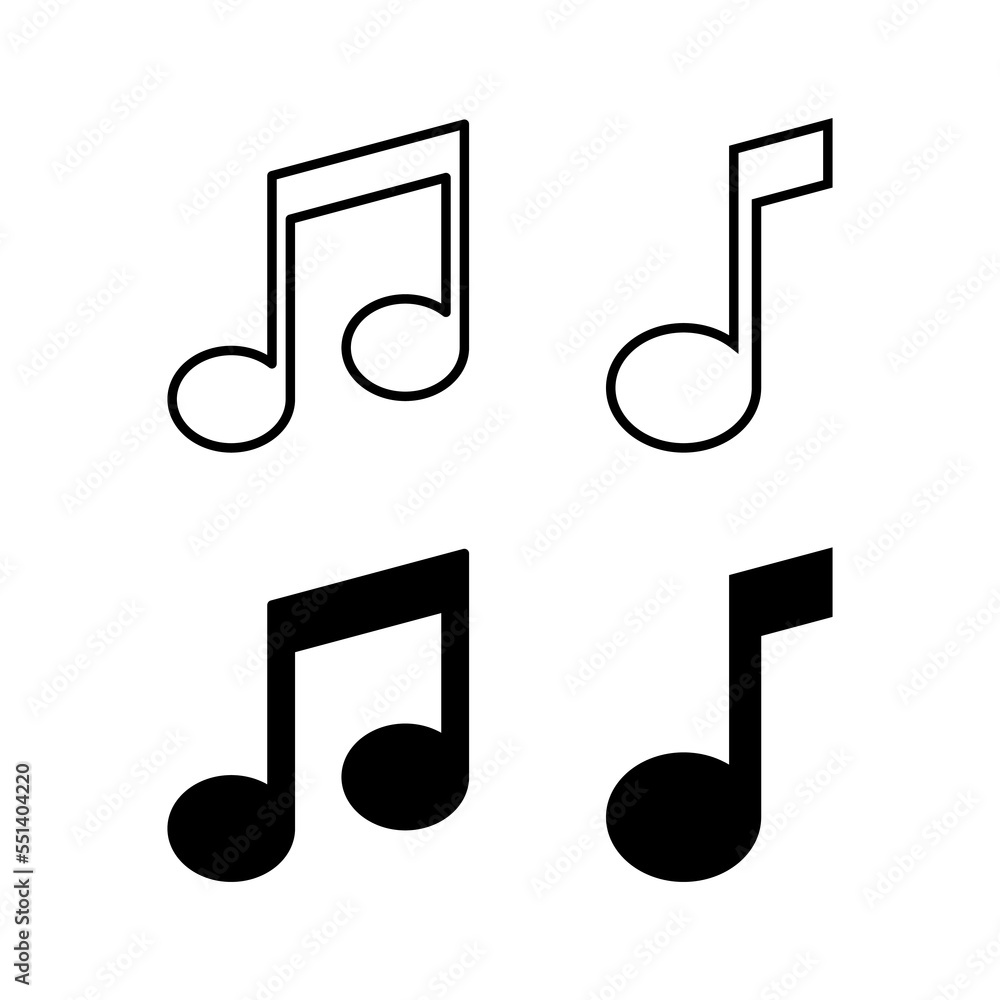 Music icon vector for web and mobile app. note music sign and symbol Music icon vector for web and mobile app. note music sign and symbol