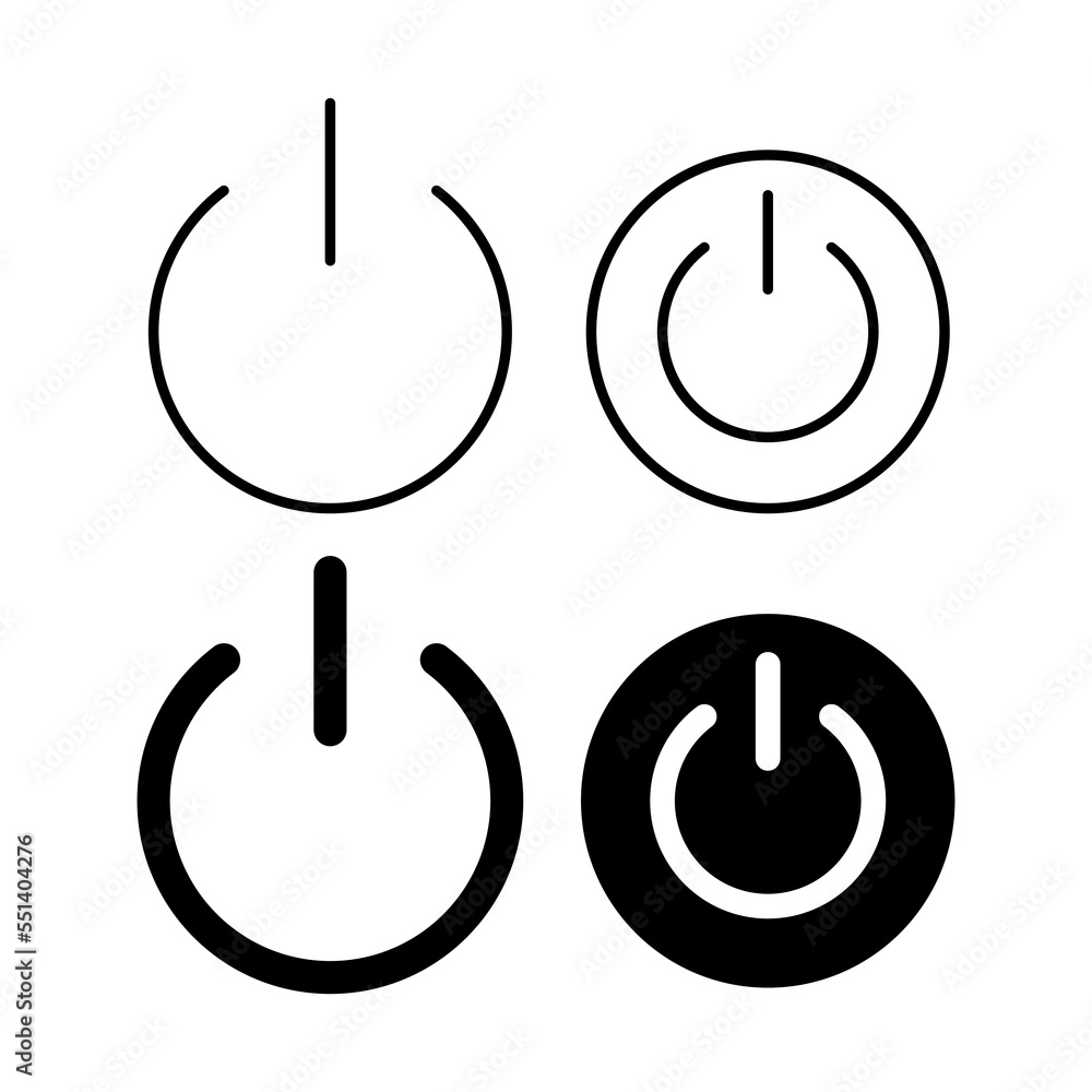 Power icon vector for web and mobile app. Power Switch sign and symbol. Electric power Power icon vector for web and mobile app. Power Switch sign and symbol. Electric power