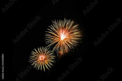 Abstract colored firework background light up the sky with dazzling display