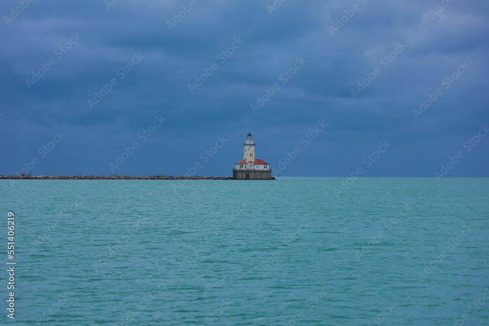 Lighthouse gloomy blues