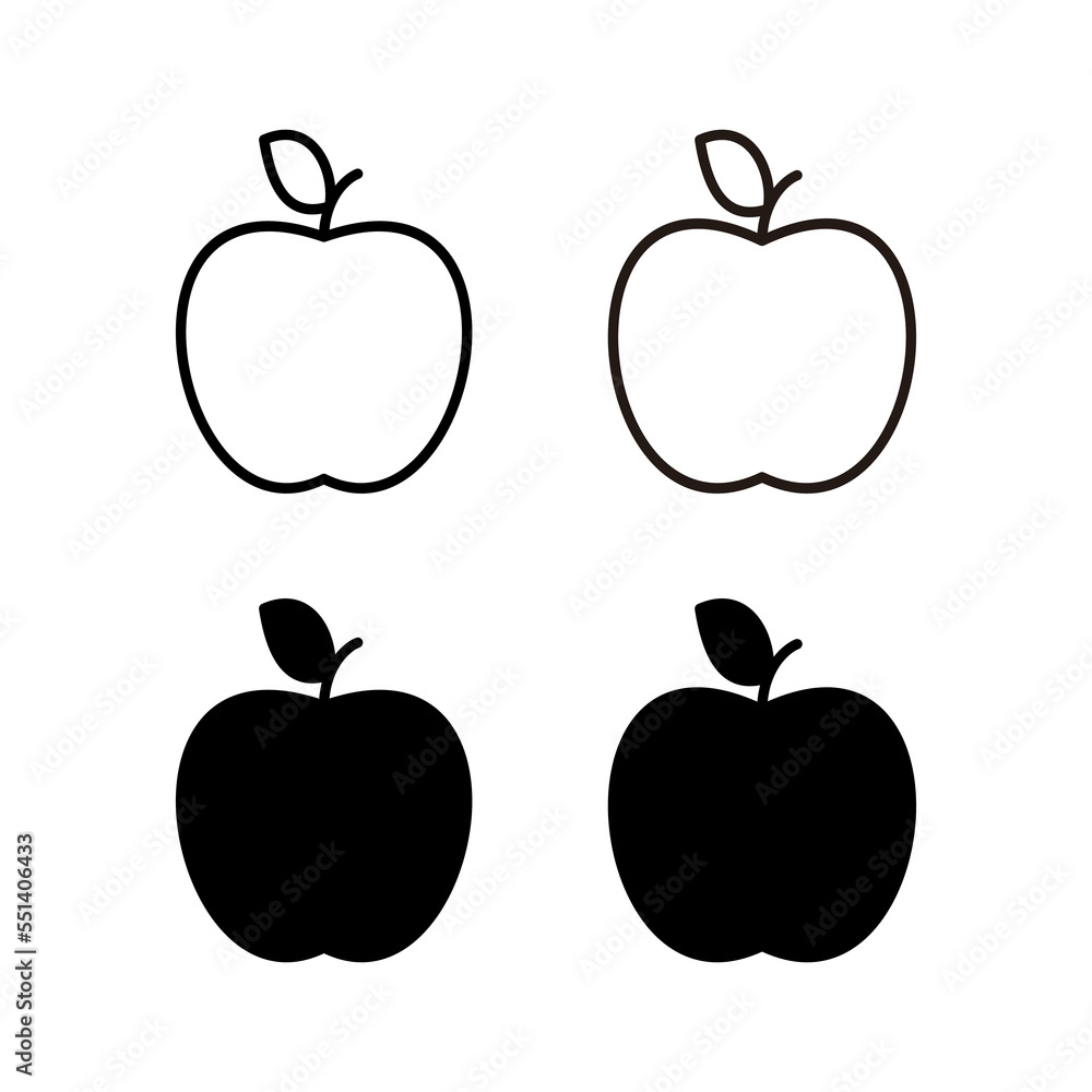 Apple icon vector for web and mobile app. Apple sign and symbols for web design. Apple icon vector for web and mobile app. Apple sign and symbols for web design.