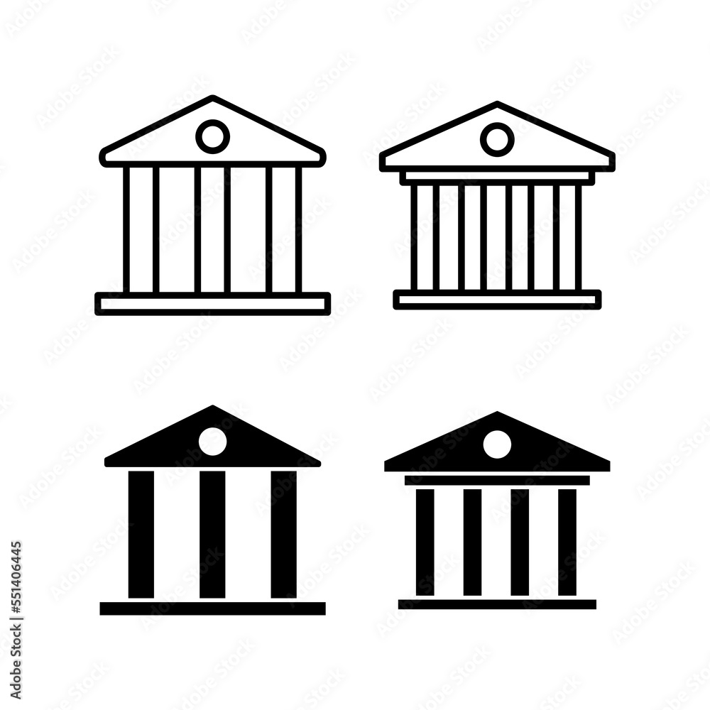 Bank icon vector for web and mobile app. Bank sign and symbol, museum, university Bank icon vector for web and mobile app. Bank sign and symbol, museum, university