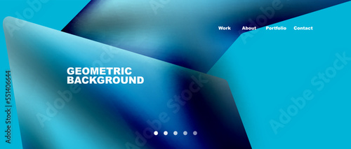Abstract geometric landing page. Creative background for wallpaper, banner, background or web