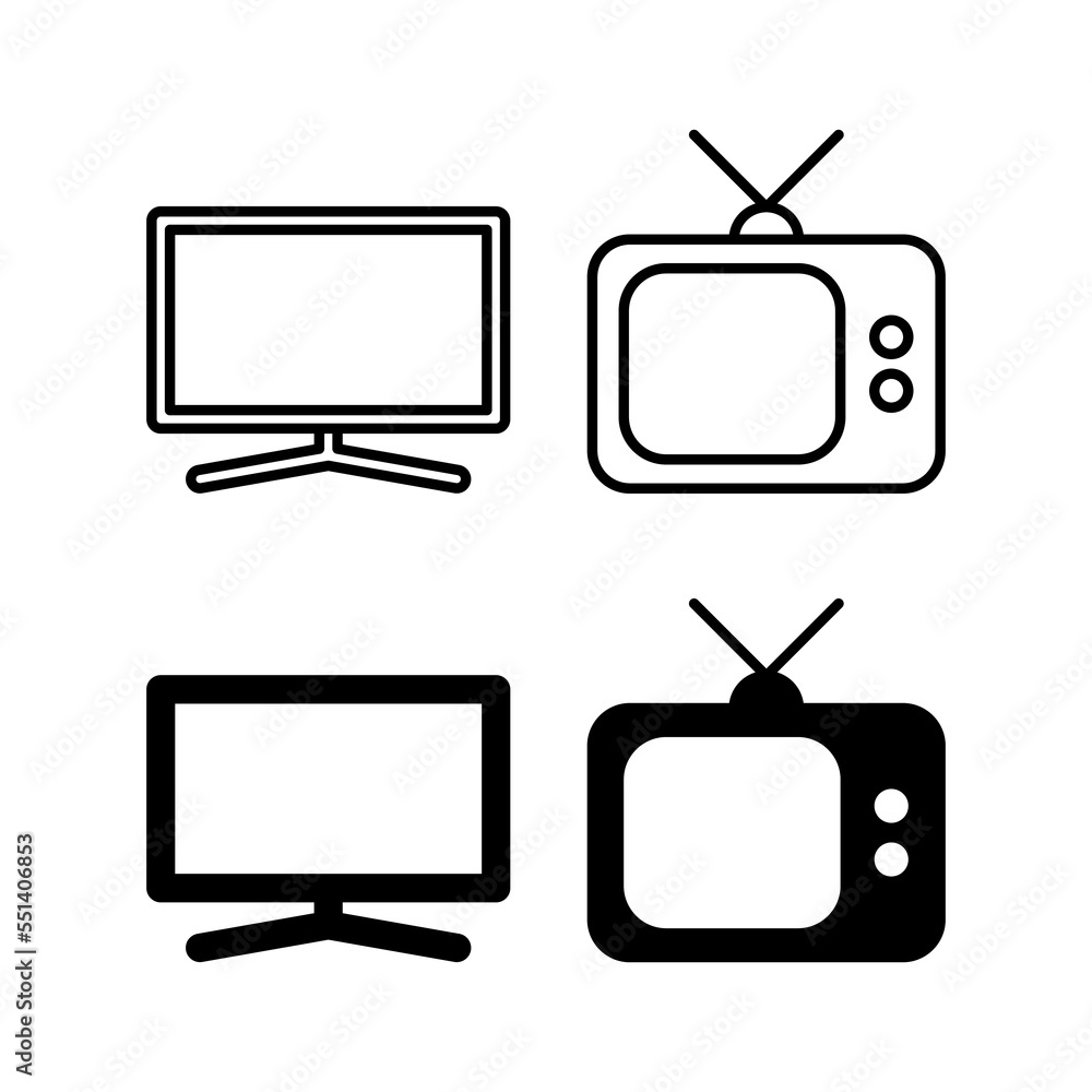 Tv icon vector for web and mobile app. television sign and symbol Tv icon vector for web and mobile app. television sign and symbol
