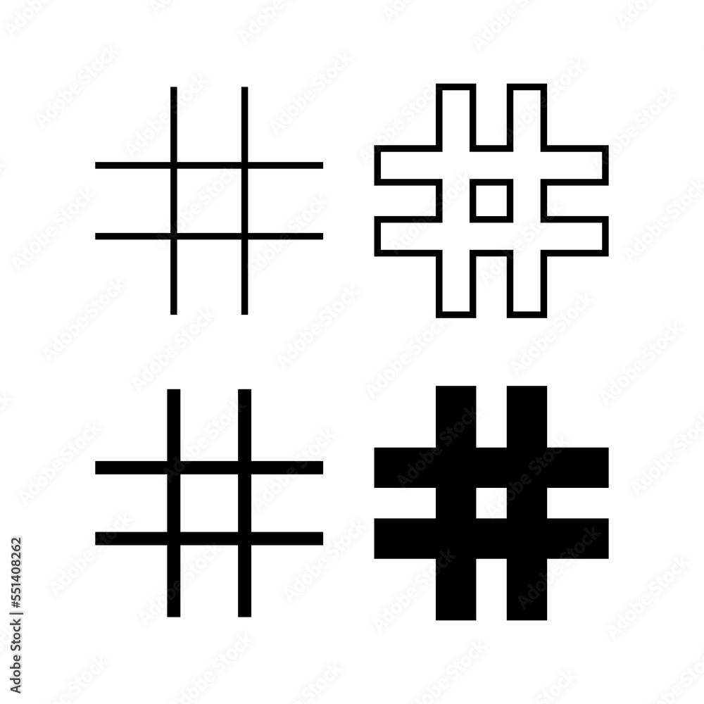 Obraz premium Hashtag icon vector for web and mobile app. hashtag sign and symbol