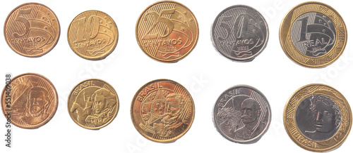 Brazilian currencies png,Brazilian money,currency of 1 real.50 cents,25 cents,10 cents,5 cents