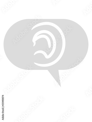 Geräusche wahrnehmen Symbol Sprechblase 