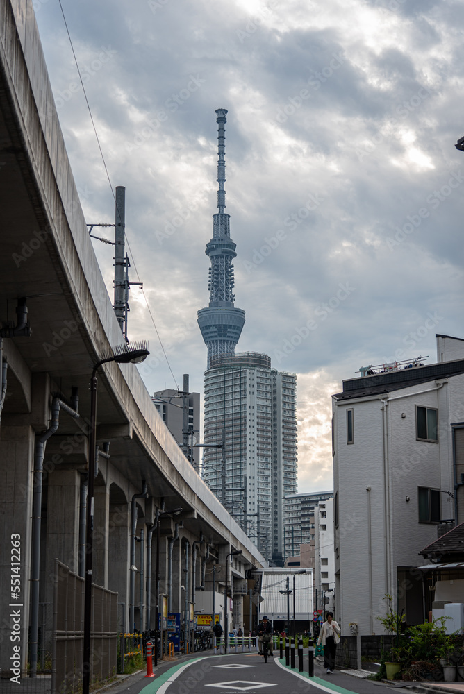 Naklejka premium Tokyo Skytree Cityscape