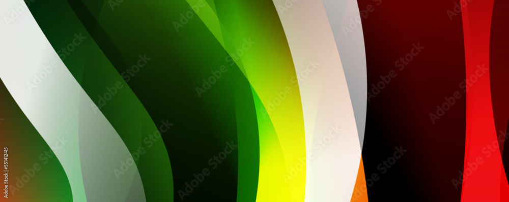 Obraz premium Fluid color gradients with dynamic wave line effect. Vector Illustration For Wallpaper, Banner, Background, Card, Book Illustration, landing page