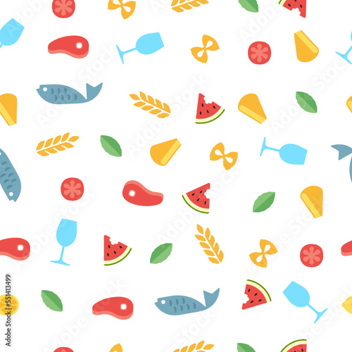 Food seamless pattern background 