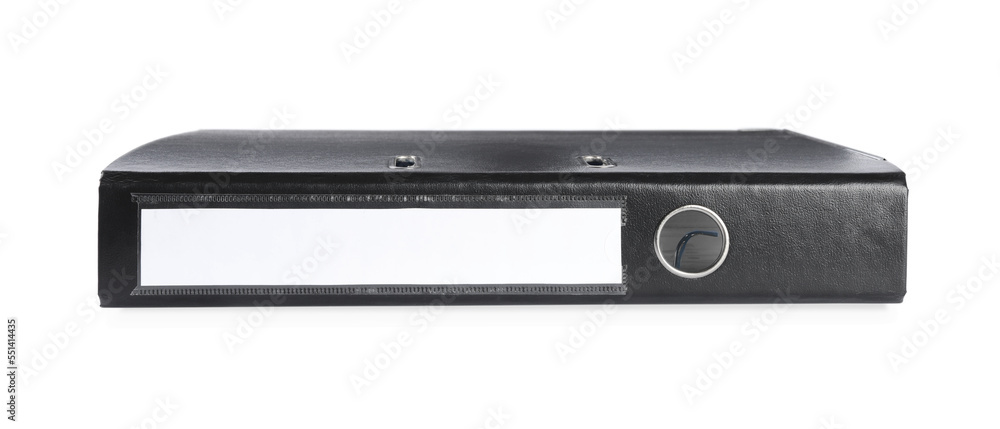 One black office folder isolated on white One black office folder isolated on white