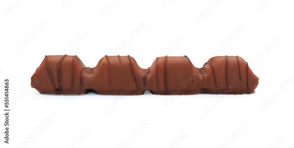 One tasty chocolate bar isolated on white One tasty chocolate bar isolated on white