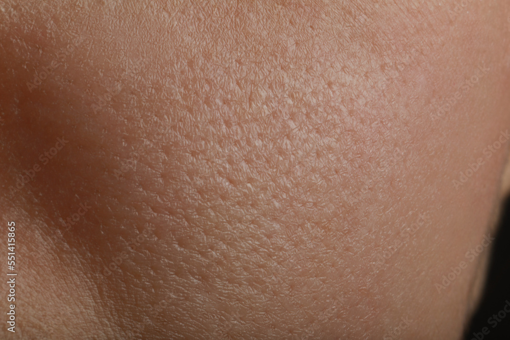 Closeup view of human skin as background Closeup view of human skin as background