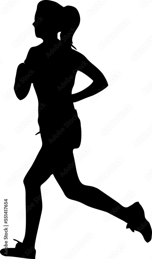 woman logo design jogging in the morning