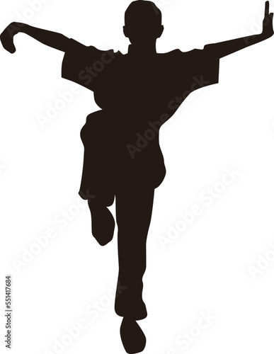 logo design of person practicing kung fu