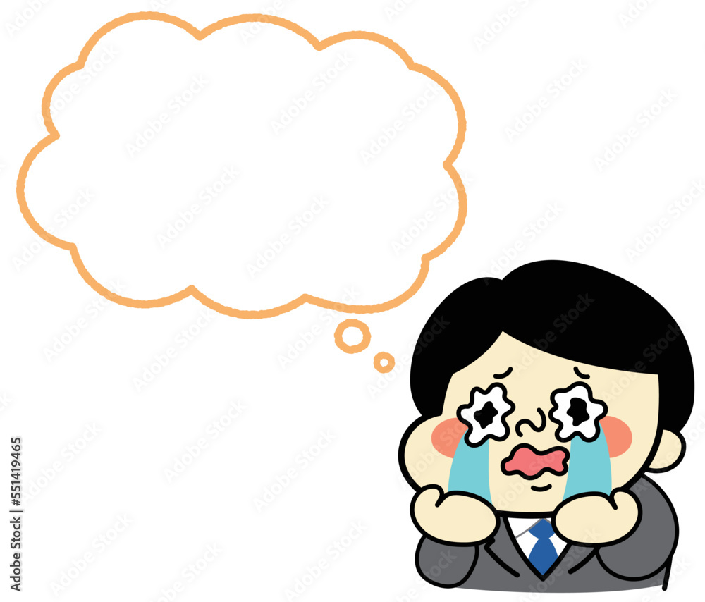 ふきだし 涙を流して号泣するコミカルな男性キャラクターイラスト素材 ビジネス ふきだし 涙を流して号泣するコミカルな男性キャラクターイラスト素材 ビジネス