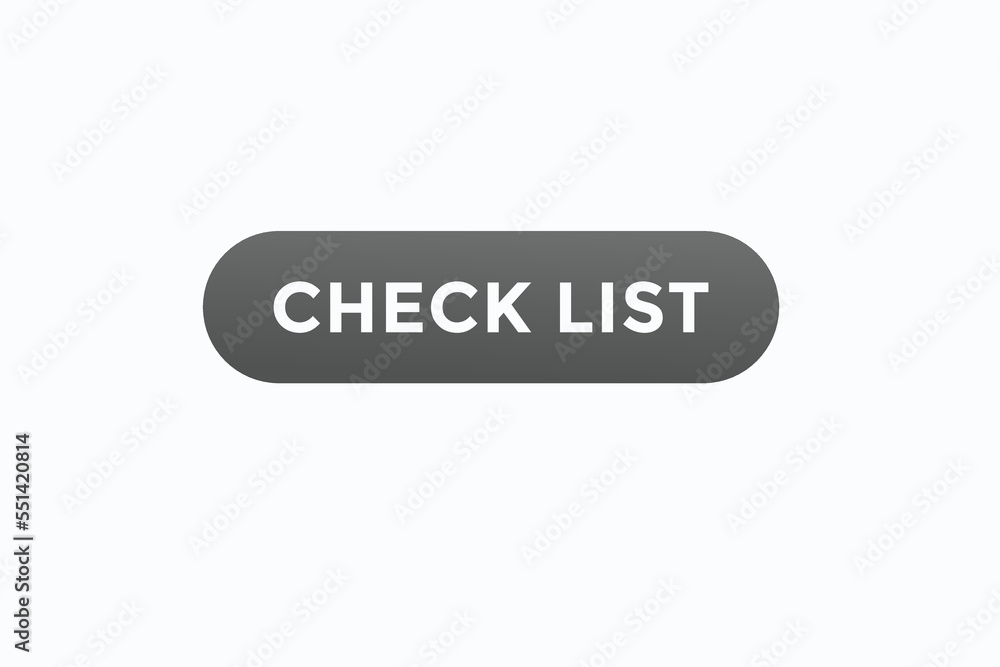 check list button vectors. sign  label speech bubble check list
