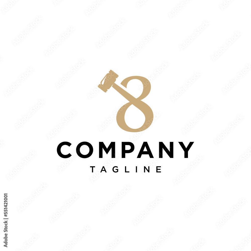 8 Number Auction Vector logo icon vector Template 8 Number Auction Vector logo icon vector Template