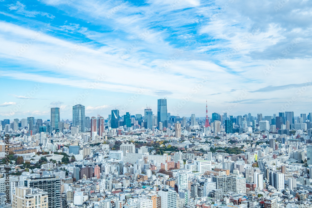 東京恵比寿からの都市風景