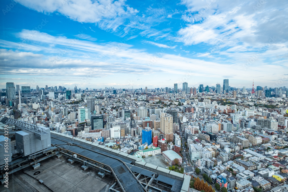 Obraz premium 東京恵比寿からの都市風景