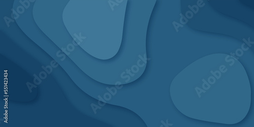 Abstract blue papercut out background texture design. For web, wall paper, brochure and other pattern designs. green abstract multi-layer 3d seamless background.	