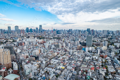 日本の首都東京の都市風景