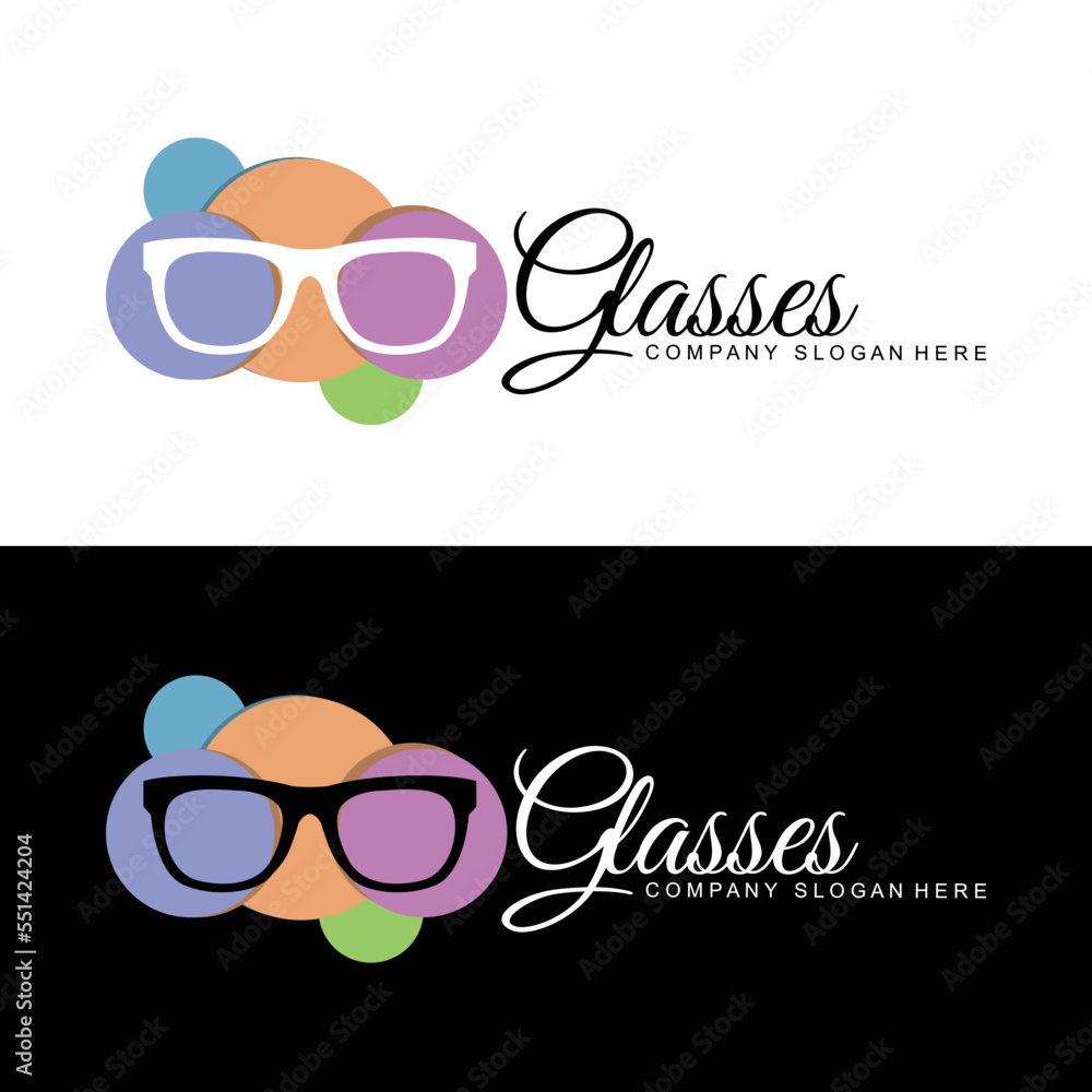 Glasses Logo, Fashion Look Vector, Design For Clothing Store, Glasses ...