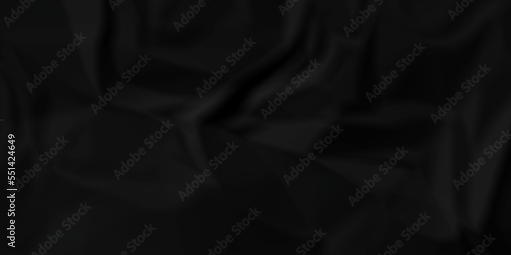 Dark Black facbric paper backdrop crumpled texture. dark black textured crumpled black paper background. panorama black paper texture background, crumpled pattern.
Dark Black facbric paper backdrop crumpled texture. dark black textured crumpled black paper background. panorama black paper texture background, crumpled pattern.