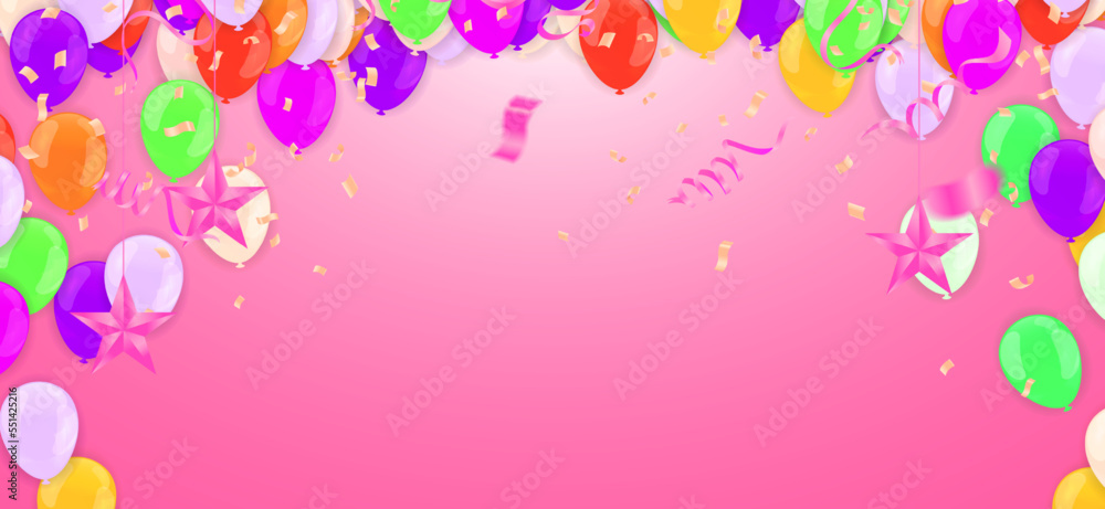Realistic balloon background for party Happy New Year poster 2023. and
