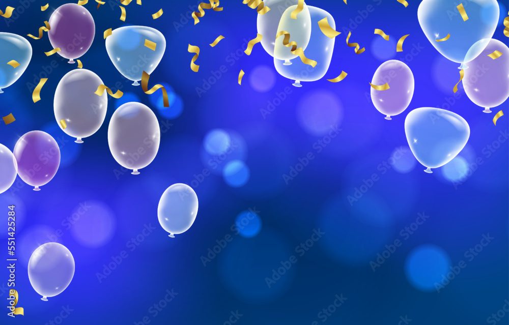 Balloons design elegant for celebration party vector illustration