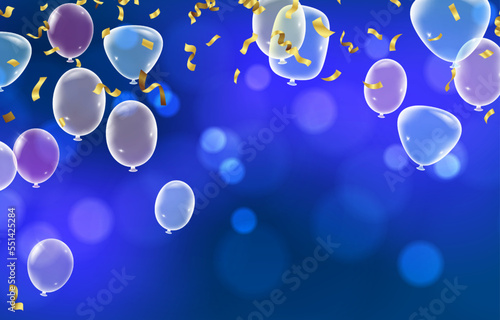 Balloons design elegant for celebration party vector illustration