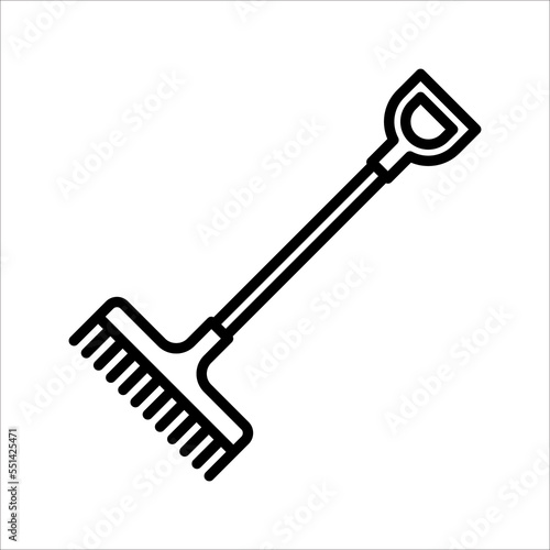 Rake icon. sign for mobile concept and web design. vector illustration