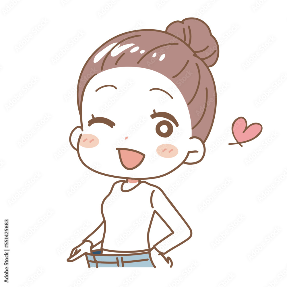 Illustration of a woman with a clean stomach. Illustration of a woman with a clean stomach.