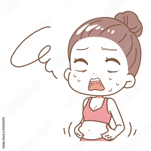 Illustration of a fat woman.