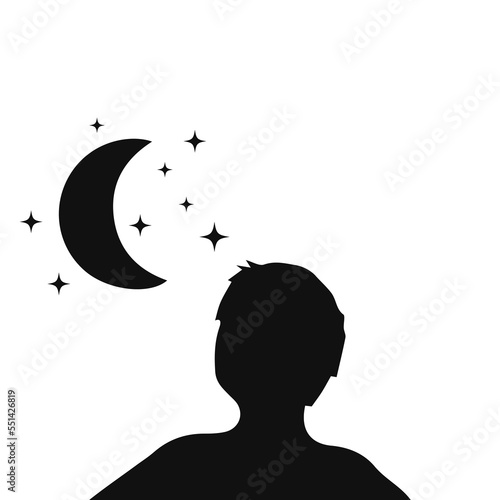 Silhouette dreamer logo design illustration collection - Dreamer vector