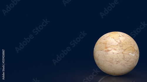 The marble ball for abstract or background 3d rendering