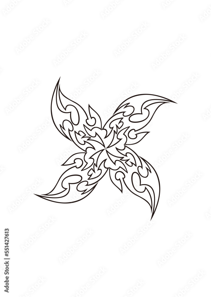 Fototapeta premium トライバル ニンジャ デザイン