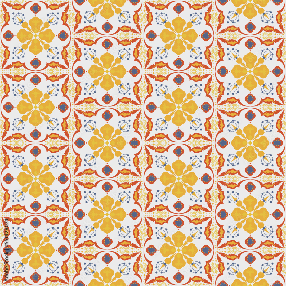 Floral Seamless Pattern Background Garden Nature Damask Aboriginal Ornament Art